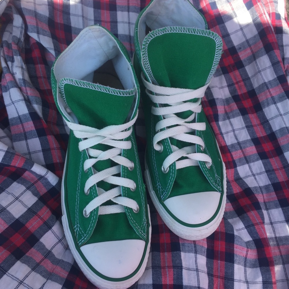 Green converse high tops!